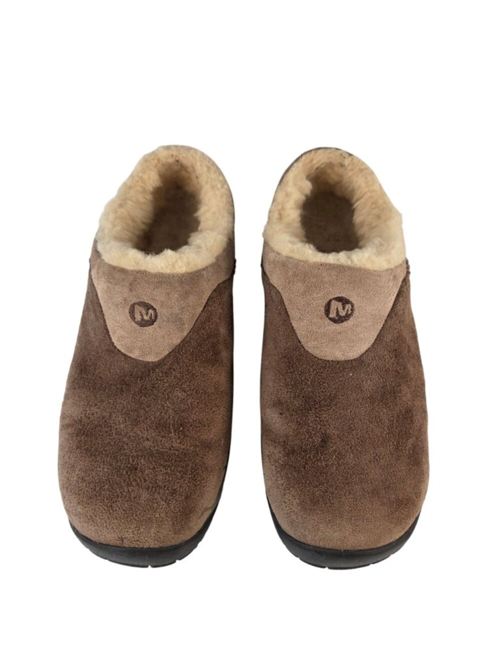 Merrell Encore Ice Suede Slip On w/ Faux Fur Lining Taupe Size 9.5 - Picture 3 of 14